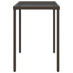 vidaXL Ensemble à manger de jardin 5 Pièces et coussins marron poly rotin