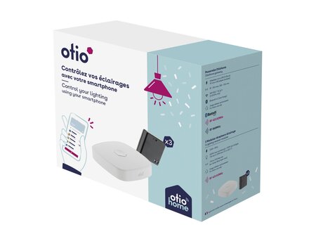 Pack éclairage connecté avec passerelle WIFI et 3 modules éclairage - Otio