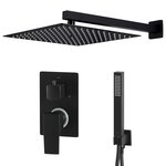 vidaXL Système de douche Acier inoxydable 201 Noir