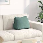 vidaXL Coussin de Dos Vert Mer 45 x 20 x 35 cm Tissu en velours côtelé