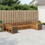 vidaXL Ensemble de canapés d'extérieur 7 pc Naturel