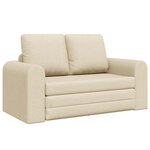 vidaXL Canapé-Lit Crème 148 x 71 x 83 cm tissu