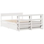 vidaXL Cadre de lit sans matelas blanc 160x200 cm bois de pin massif
