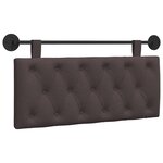 vidaXL Tête de lit suspendue Marron foncé Tissu
