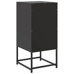 vidaXL Tables de chevet 2 Pièces noir 36x39x78 cm acier