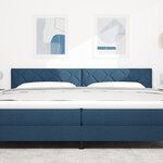 Headboard LED vidaXL design blocs de diamant bleu 200 cm tissu
