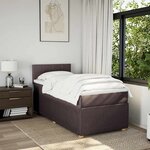 vidaXL Sommier à lattes de lit avec matelas Marron foncé 90x200 cm