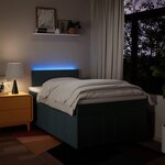 vidaXL Sommier à lattes de lit avec matelas Bleu 120x200 cm Tissu