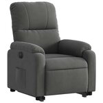 vidaXL Fauteuil inclinable électrique gris foncé tissu microfibre