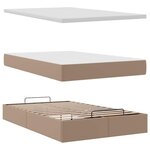 VidaXL Cadre de lit ottoman et matelas cappuccino 120x190cm similicuir