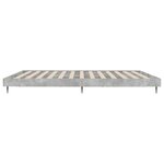 vidaXL Cadre de lit sans matelas gris béton 160x200 cm