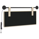 vidaXL Tête de lit suspendue Avec lumière LED Crème Tissu