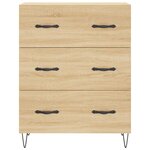 vidaXL Buffet haut Chêne sonoma 69 5x34x180 cm Bois d'ingénierie
