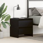 Table de chevet vidaXL en chêne noir 45x34x44 5 cm en bois reconstitué