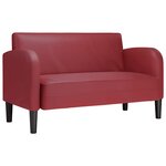 vidaXL Canapé causeuse rouge bordeaux 110 cm similicuir