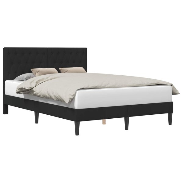 vidaXL Cadre de lit avec tête de lit Noir 120 x 190 cm Velours