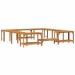 vidaXL Entourage de bain à remous Marron 250 x 250 cm