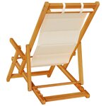 vidaXL Chaise de plage avec coussin 2 Pièces Marron 61.5 x 123 x 82cm