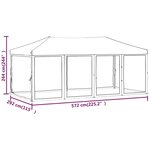 vidaXL Tente de réception pliable avec parois Blanc 3x6 m