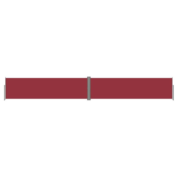 vidaXL Auvent latéral rétractable Rouge 140x1000 cm