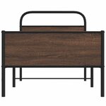 vidaXL Cadre de lit sans matelas 107x203 cm chêne marron