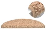 vidaXL Tapis d'escalier 15 pièces 56 x 17 x 3 cm Doré Demi-rond