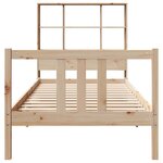 vidaXL Lit bibliothèque sans matelas 90x190 cm bois de pin massif
