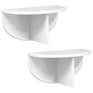 vidaXL Étagère Murale 2 Pièces Blanc brillant 38 x 19 x 19 cm