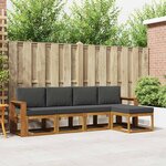 vidaXL Ensemble de canapés d'extérieur 5 Pièces Naturel et Anthracite