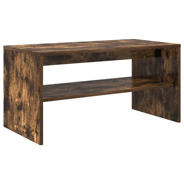vidaXL Meuble TV chêne fumé 80x40x40 cm bois d'ingénierie