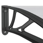 vidaXL Auvent de porte Noir 300x100 cm Polycarbonate