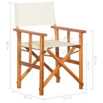 vidaXL Chaises de metteur en scène lot de 2 Bois massif d'acacia