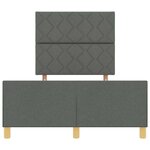vidaXL Cadre de lit avec tête de lit Gris foncé 120 x 190 cm tissu