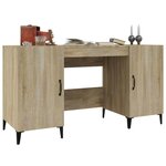 vidaXL Bureau Chêne sonoma 140x50x75 cm Bois d'ingénierie