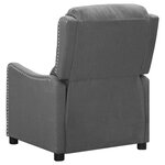 vidaXL Fauteuil de massage Gris clair Tissu