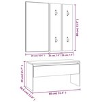 vidaXL Ensemble de meubles de couloir Chêne fumé Bois d'ingénierie
