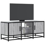 vidaXL Meuble TV sonoma gris 100x35x41 cm bois d'ingénierie et métal