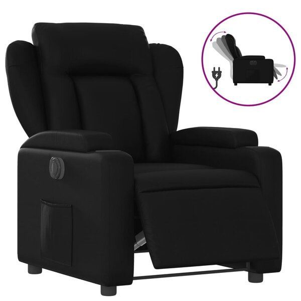 vidaXL Fauteuil inclinable électrique Noir Similicuir