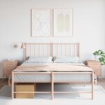 vidaXL Tables de chevet 2 Pièces rose 36x39x50 5 cm acier