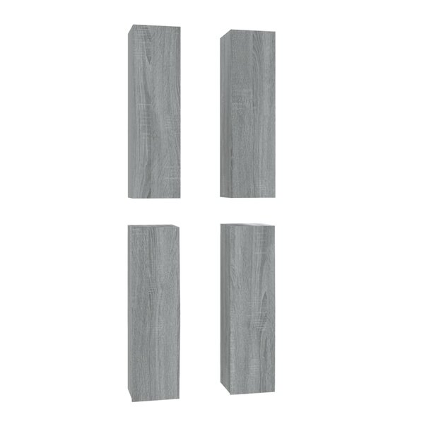 vidaXL Meubles TV 4 Pièces Sonoma gris 30 5x30x110 cm Bois d'ingénierie