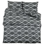 vidaXL Ensemble de housse de couette Gris 260x240 cm Coton