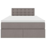 vidaXL Lit avec des lumières à LED Taupe 120 x 200 cm tissu