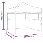 vidaXL Tente de fête 200 x 200 x 315 cm Bleu Tissu Oxford
