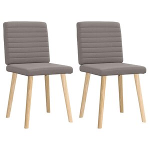 vidaXL Chaises à manger lot de 2 taupe tissu