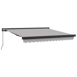 vidaXL Auvent Rétractable Gris clair 300 x 250 cm Tissu  Métal