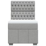 vidaXL Sommier à lattes de lit avec matelas Gris clair 100x200cm Tissu