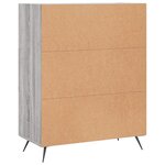 vidaXL Buffet sonoma gris 69 5x34x90 cm bois d'ingénierie