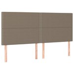 vidaXL Sommier à lattes de lit avec matelas Taupe 160x200 cm Tissu