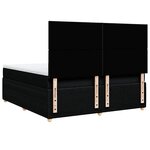 vidaXL Sommier à lattes de lit avec matelas Noir 180x200 cm Tissu