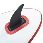 Vidaxl ensemble de planche sup gonflable avec voile rouge et blanc